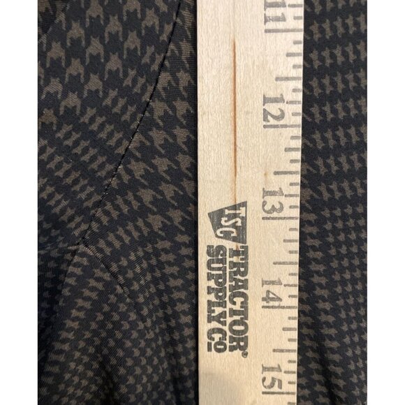 Susan Graver 2X Brown Houndstooth Floral Liquid‎ Knit Wide Leg Pants Tropical - Picture 5 of 9